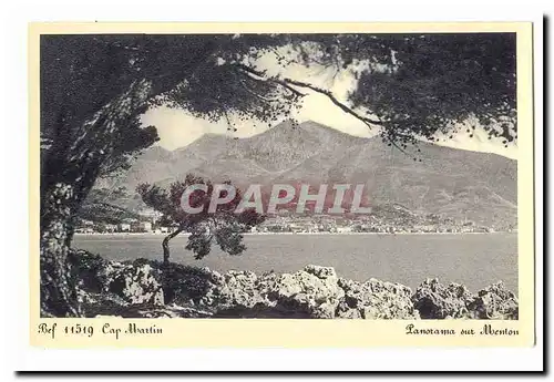 Cap Martin Cartes postales Panorama sur Menton