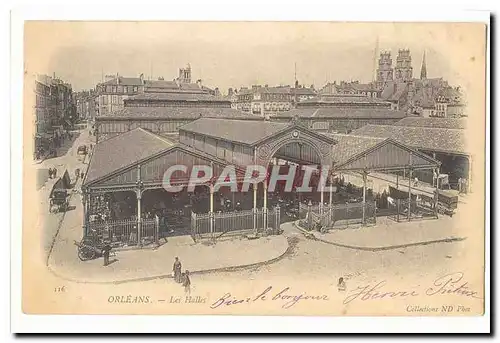 ORleans Cartes postales Les halles (carte precurseur)