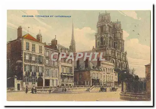 Orleans Cartes postales Theatre et cathedrale