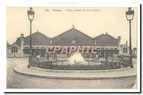 Orleans Cartes postales Place Albert 1er et la gare