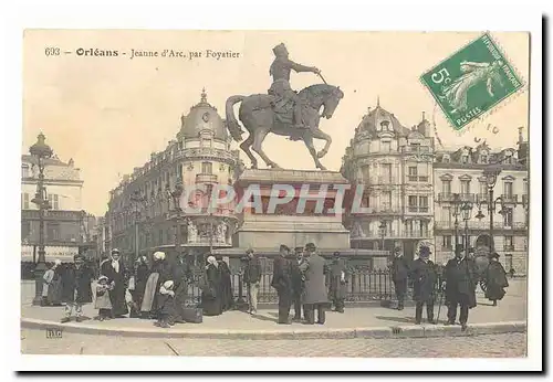 ORleans Cartes postales Jeanne d&#39arc par Foyatier (tres animee)