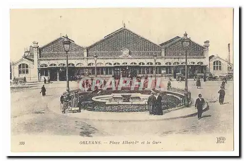 Orleans Cartes postales Place Albert 1er et la gare