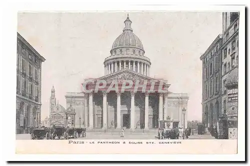 Paris (5eme) Cartes postales Le Pantheon et l&#39eglise Ste GEnevieve