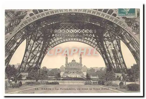 Paris (8eme) Cartes postales Le Trocadero vu sous la Tour Eiffel