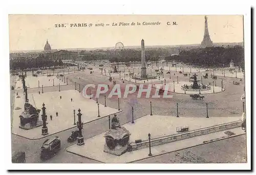 Paris (8eme) Ansichtskarte AK La place de la Concorde (Tour Eiffel)