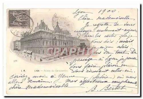 Lyon Cartes postales Palais du commerce (carte precurseur)