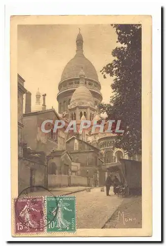 Paris (18eme) Ansichtskarte AK Montmartre Vue partielle du Sacre Coeur