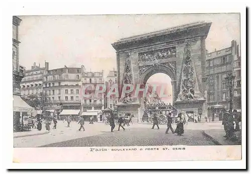 Paris (10eme) Ansichtskarte AK Boulevard et Porte Saint Denis