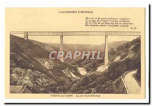 Auvergne Cartes postales Viaduc des FAdes Le plus haut d&#39Europe