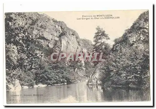 Environs de Montlucon Ansichtskarte AK Les gorges du Cher a Lignerolles