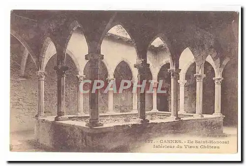 Cannes Cartes postales Ile Saint Honorat Interieur du vieux chateau