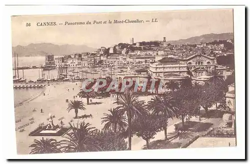 Cannes Cartes postales Panorama du port et le Mont Chevalier