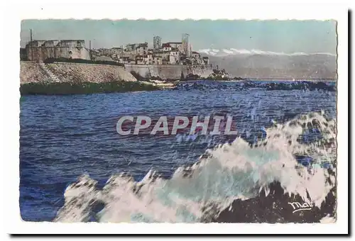 Antibes Cartes postales Les remparts et les Alpes