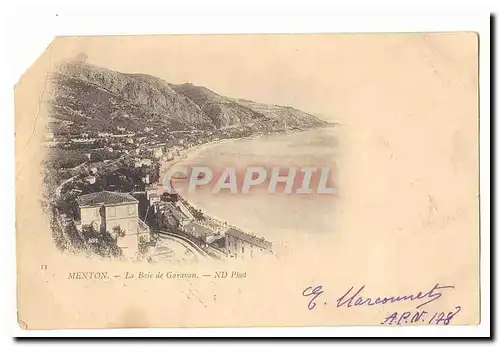 Menton Cartes postales La baie de Garavan