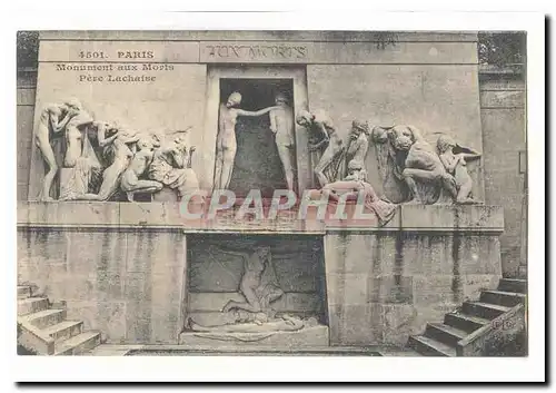 Paris Cartes postales Monument aux morts Pere Lachaise