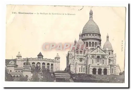 Paris (18eme) Ansichtskarte AK Montmartre La basilique du Sacre Coeur et le Reservoir