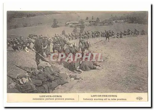 Lisy sur Ourcq Ansichtskarte AK Infanterie partant prendre position (militaria)