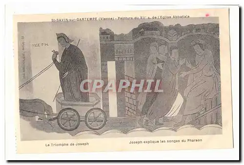 St Savin sur Gaartempe Cartes postales Peinture du 12eme de l�eglise abbatiale Le triomphe de Joseph pharaon