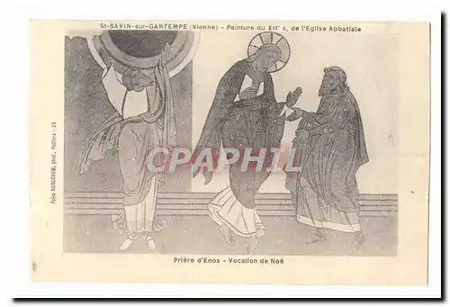 St Savin sur Gaartempe Cartes postales Peinture du 12eme de l�eglise abbatiale Priere d'Enos Vocation de Noe