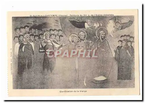 St Savin sur Gartempe Cartes postales Peinture du 12eme de l�eglise abbatiale Glorification de l Vierge
