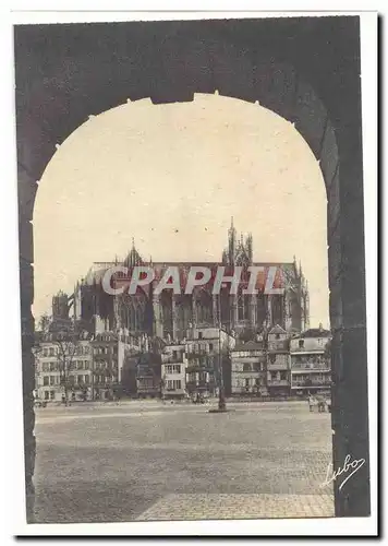 Metz Ansichtskarte AK Place de la Comedie avec la cathedrale