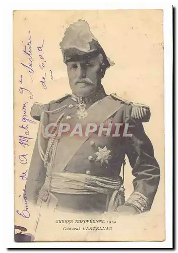 Guerre europeenne 1914 Ansichtskarte AK General Castelnau