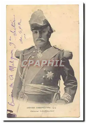 Guerre europeenne 1914 Cartes postales General Castelnau