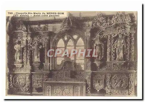 Chapelle Ste Marie du Menez Hom (15eme) Cartes postales autel (cote gauche)