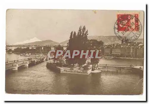 Suisse Cartes postales Geneve et Mont Blanc