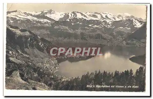 Suisse Cartes postales Block v Rigi Kaltbad auf Vitznay u die Alpen
