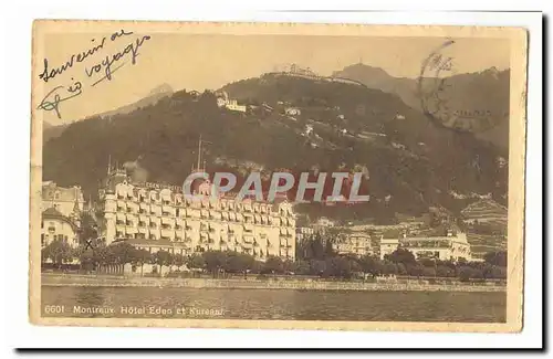 Suisse Cartes postales Montreux Hotel Eden et Kursaal