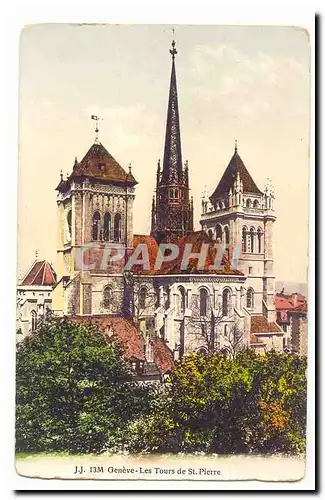 Suisse Cartes postales Geneve Les tours de St Pierre