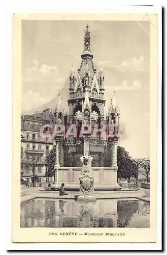 Suisse Cartes postales Geneve Monument Brunswick