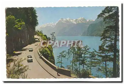 Suisse Ansichtskarte AK Axenstrasse am Vierwaldstattersee mit Gitschen und urirotstock