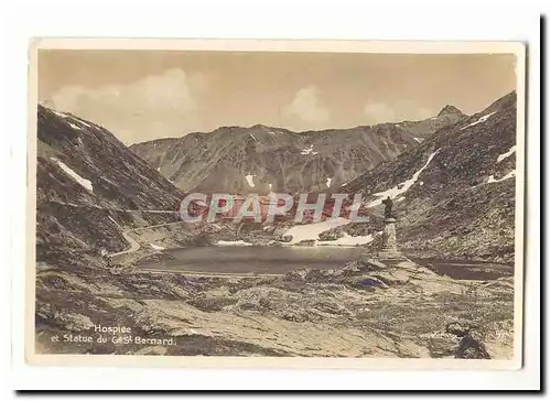 Suisse Cartes postales Hospice et statue du Grand St Bernard