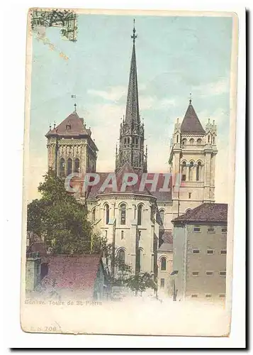 Suisse Cartes postales Geneve Tours de St Pierre