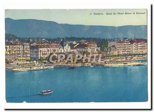 Suisse Ansichtskarte AK Geneve Quai du Mont Blanc et Kursaal