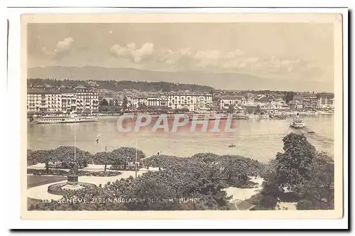 Suisse Cartes postales Geneve Jardin anglais et quai du Montblanc