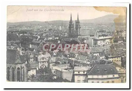 Suisse Cartes postales Basel von der Elisabethenkirche