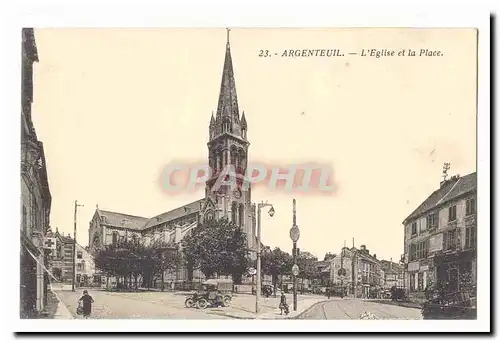 Argenteuil Cartes postales L&#39eglise et la place
