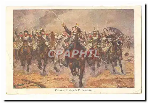 Cartes postales Chargez d&#39apres Bonnaud Hussards Dragons (militaria uniformes)