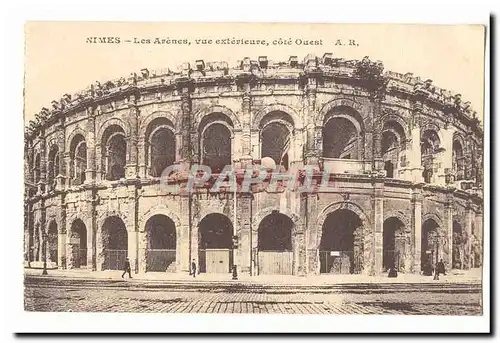 Nimes Ansichtskarte AK Les arenes vue exterieure (amphitheatre romain)