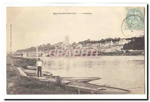 Beaumont sur Oise Cartes postales Panorama (batelier)