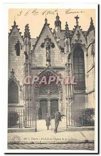 Tours Cartes postales Portail de l&#39eglise ND la Riche