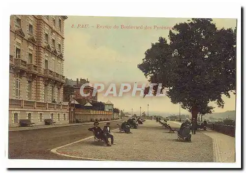 Pau Cartes postales Entree du boulevard des Pyrenees