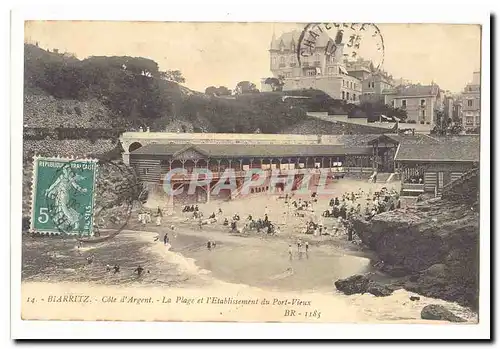 Biarritz Cartes postales Cote d&#39argent La plage et l&#39etablissement du Port Vieux