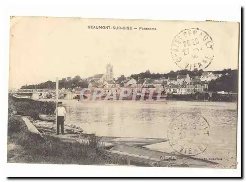 Beaumont sur Oise Cartes postales Panorama (batelier)