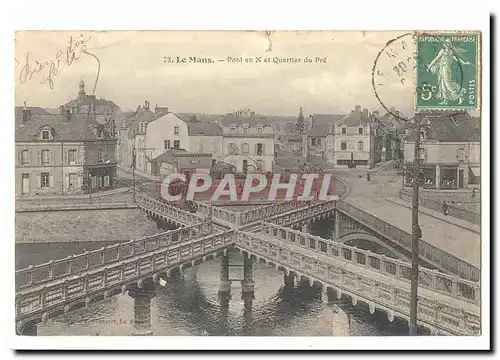 Le mans Cartes postales Le pont en X