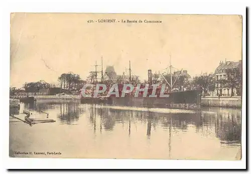 Lorient Cartes postales Le bassin de commerce (paquebot)