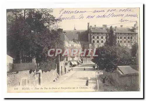 Blois Cartes postales Tour du duc de Guise et perspective sur le chateau